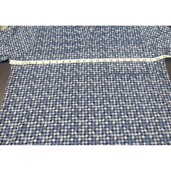 Kenneth Cole New York Men’s Blue Short Sleeve V Neck Pocket Nylon Shirt Sz XL - Picture 7 of 8